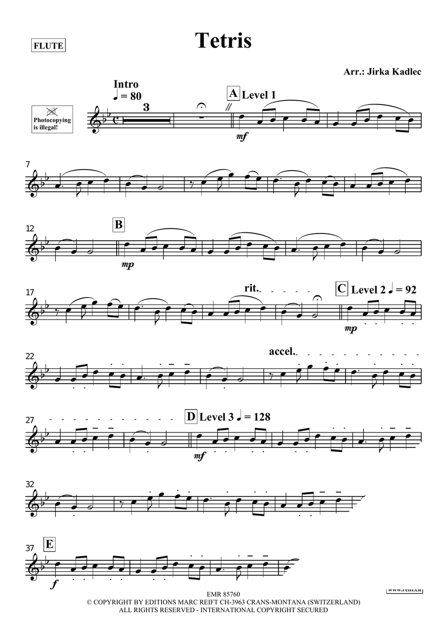 Tetris Tetris Flute Solo scores gallery preview page 3