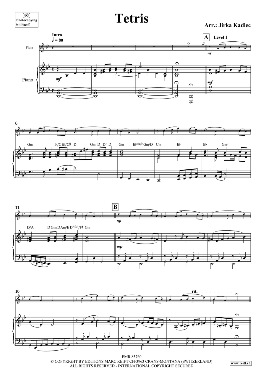 Tetris Tetris Flute Solo scores gallery preview page 4
