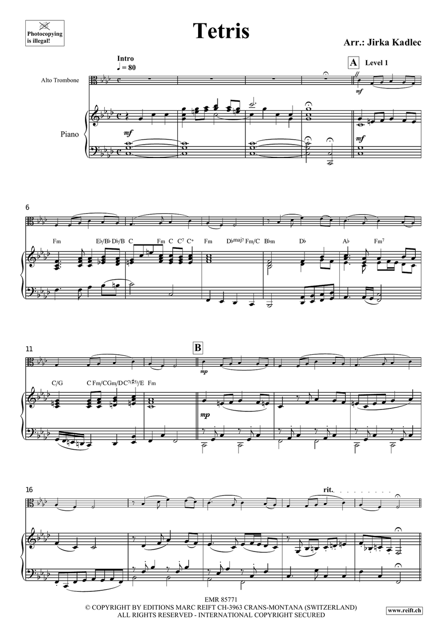 Tetris Tetris Piano Accompaniment scores gallery preview page 4