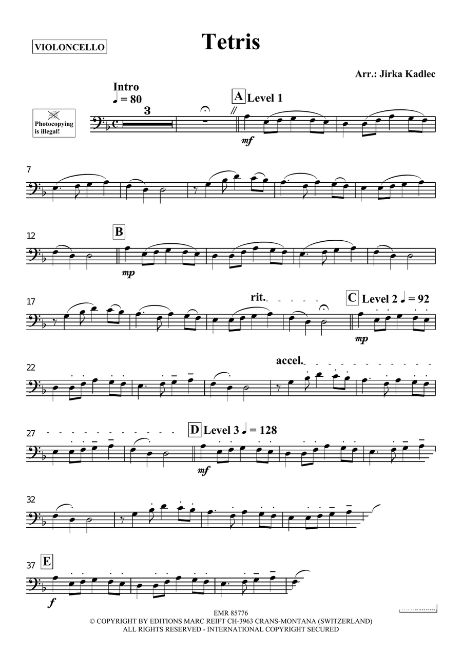 Tetris Tetris Piano Accompaniment scores gallery preview page 3