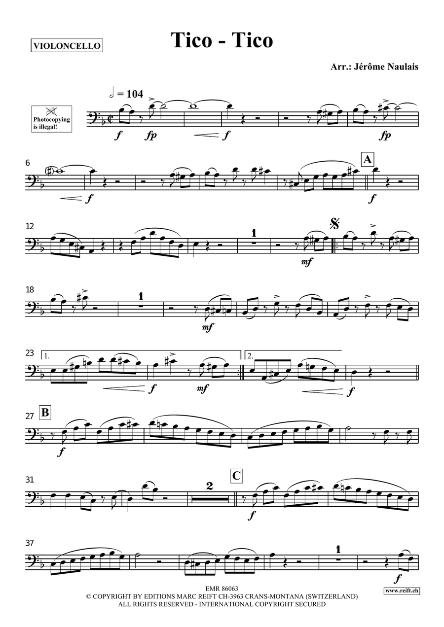 Tico-Tico Tico-Tico Piano Accompaniment scores gallery preview page 3