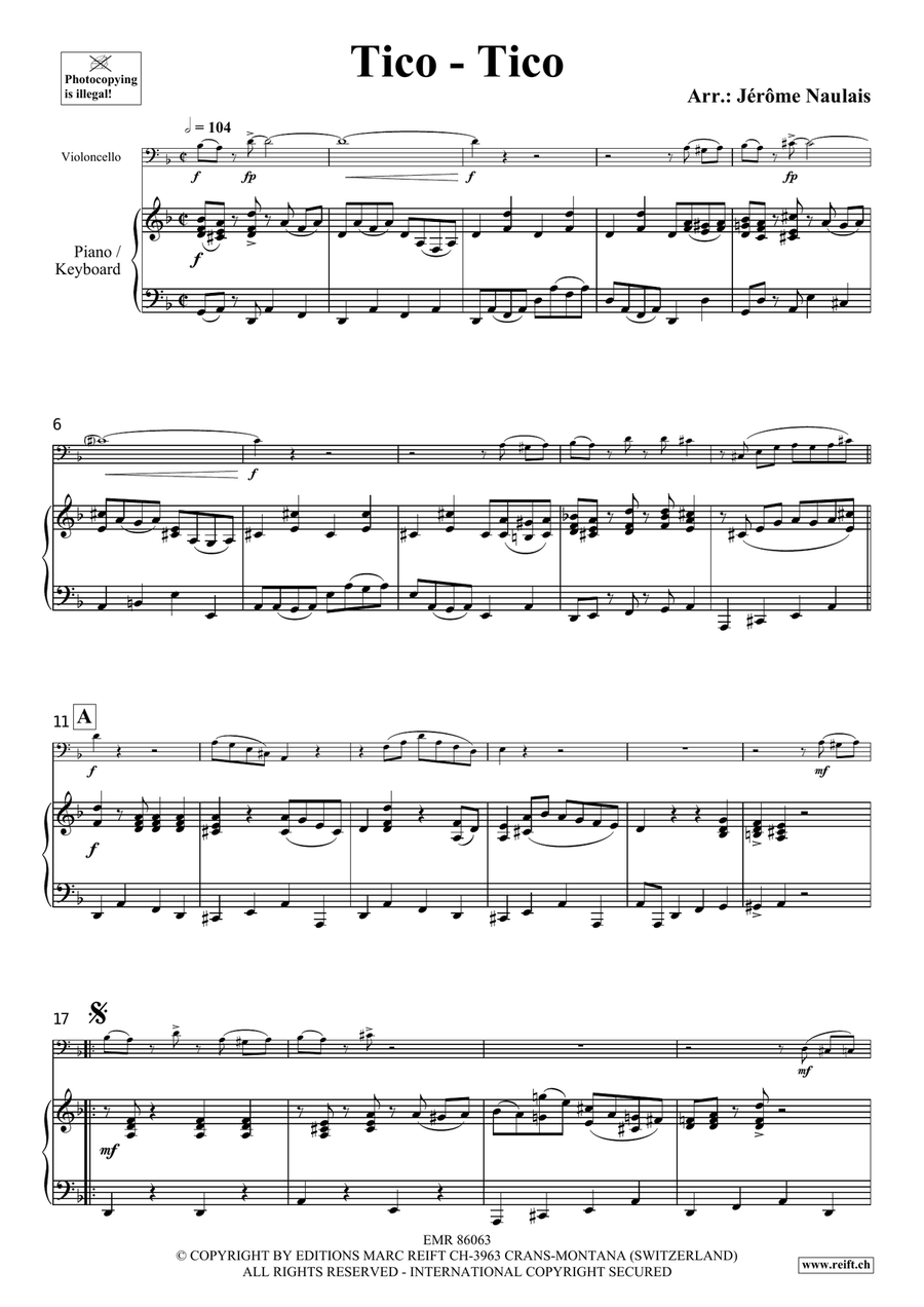 Tico-Tico Tico-Tico Piano Accompaniment scores gallery preview page 5