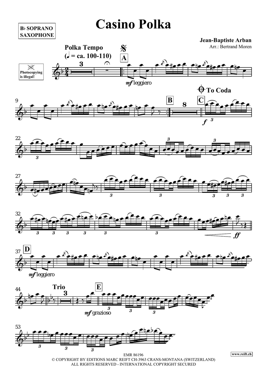 Casino Polka Casino Polka Soprano Saxophone scores gallery preview page 3