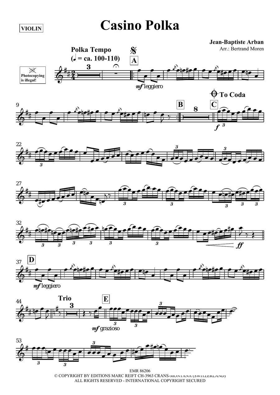 Casino Polka Casino Polka Violin Solo scores gallery preview page 3