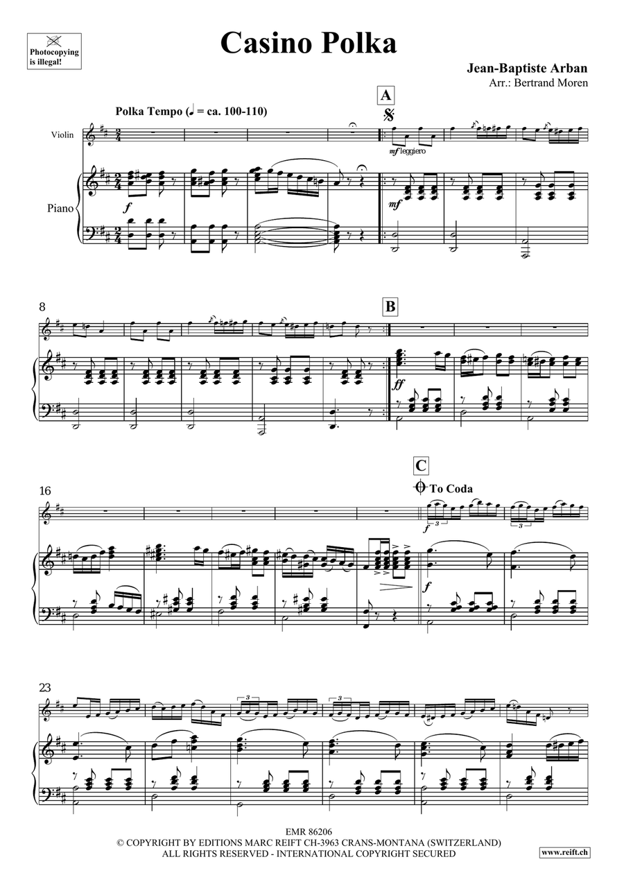 Casino Polka Casino Polka Violin Solo scores gallery preview page 4