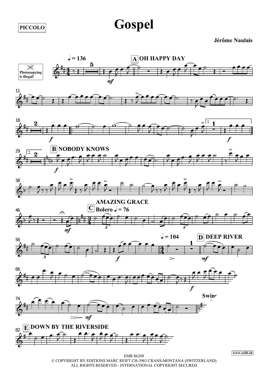 Gospel Piccolo scores gallery preview page 4
