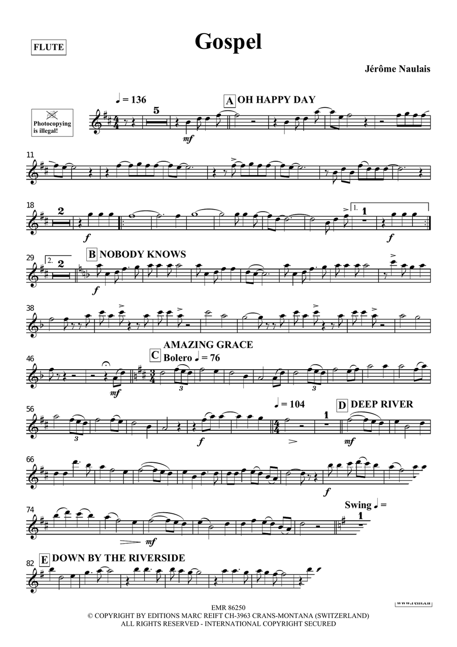 Gospel Gospel Flute Solo scores gallery preview page 4