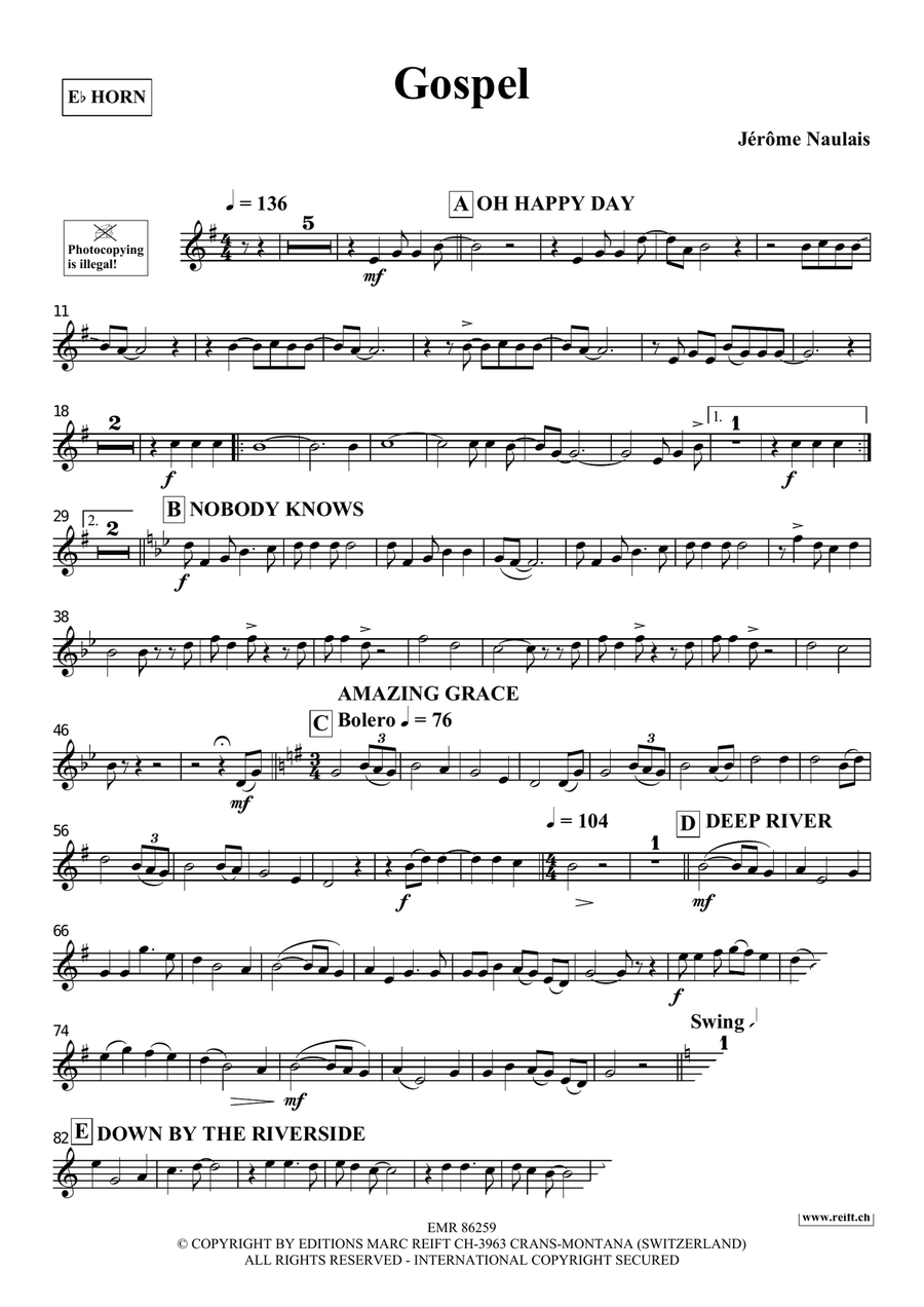 Gospel Gospel Horn scores gallery preview page 4