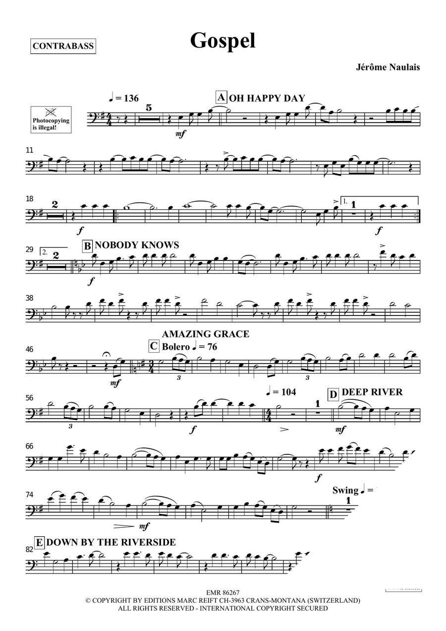Gospel Gospel Double Bass scores gallery preview page 4