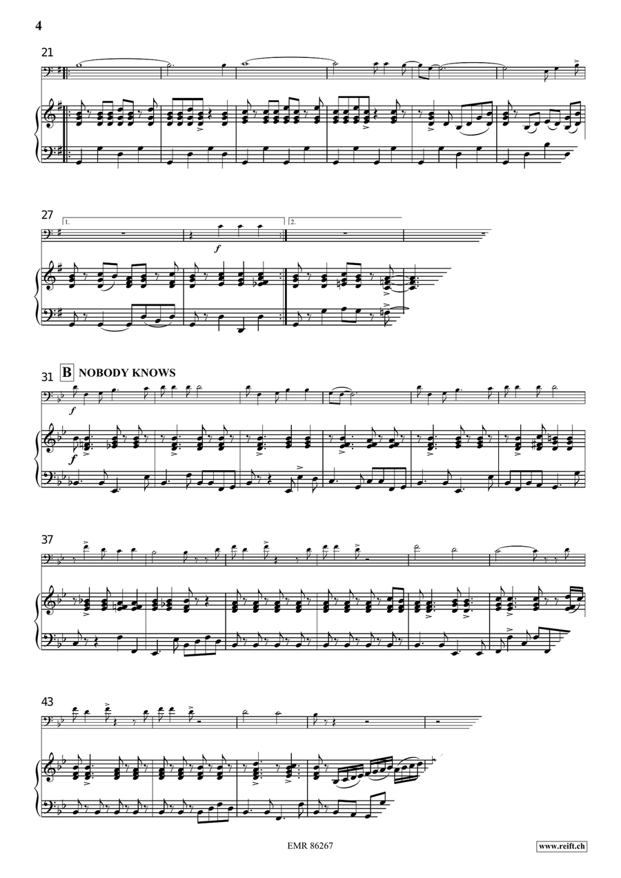 Gospel Gospel Double Bass scores gallery preview page 6