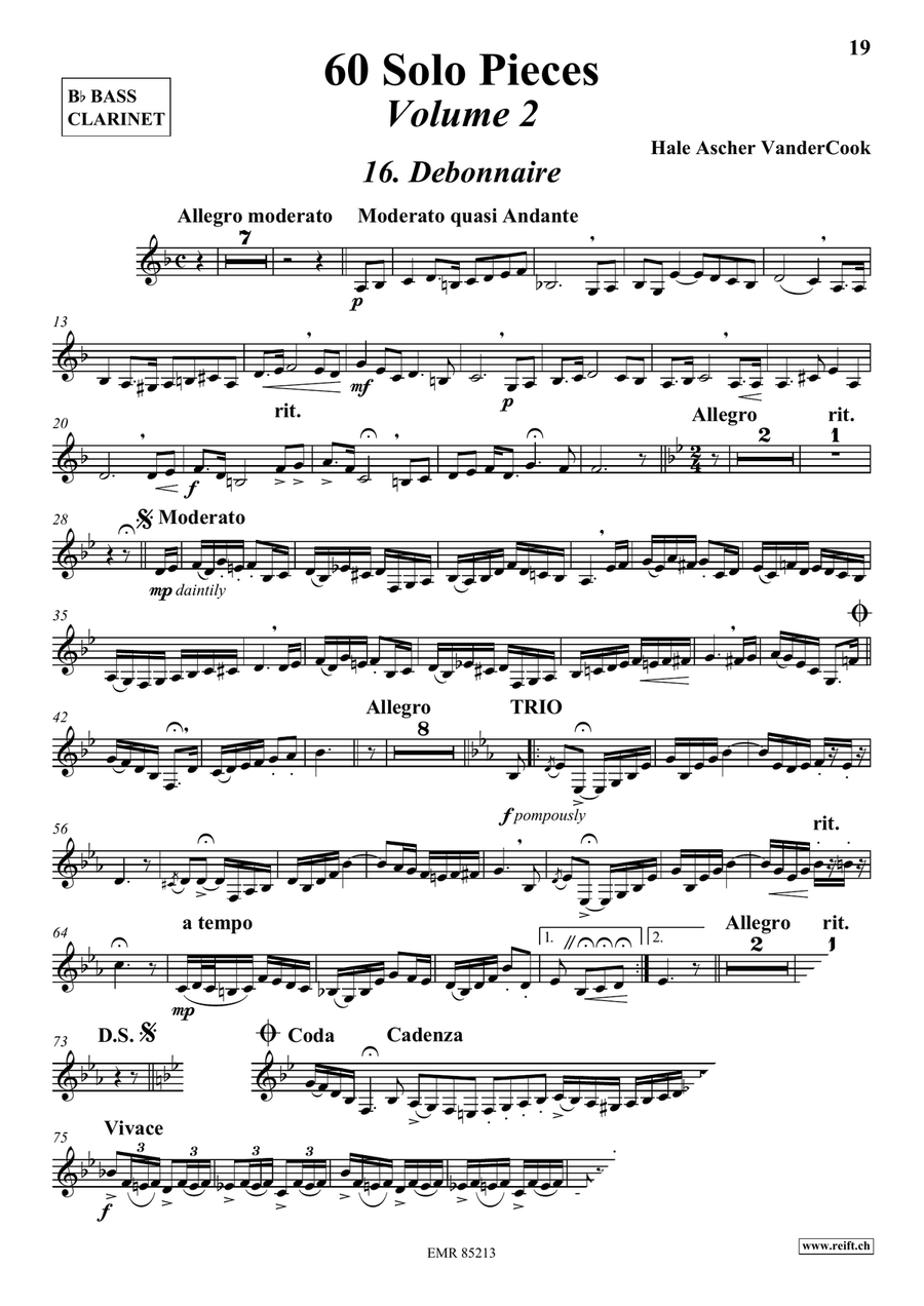 60 Solo Pieces Volume 2 60 Solo Pieces Volume 2 Bass Clarinet scores gallery preview page 4