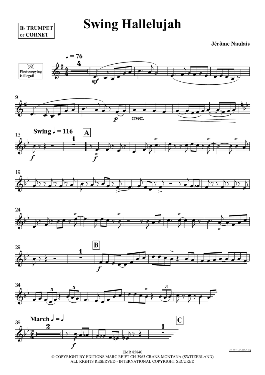 Swing Hallelujah Swing Hallelujah Cornet scores gallery preview page 4