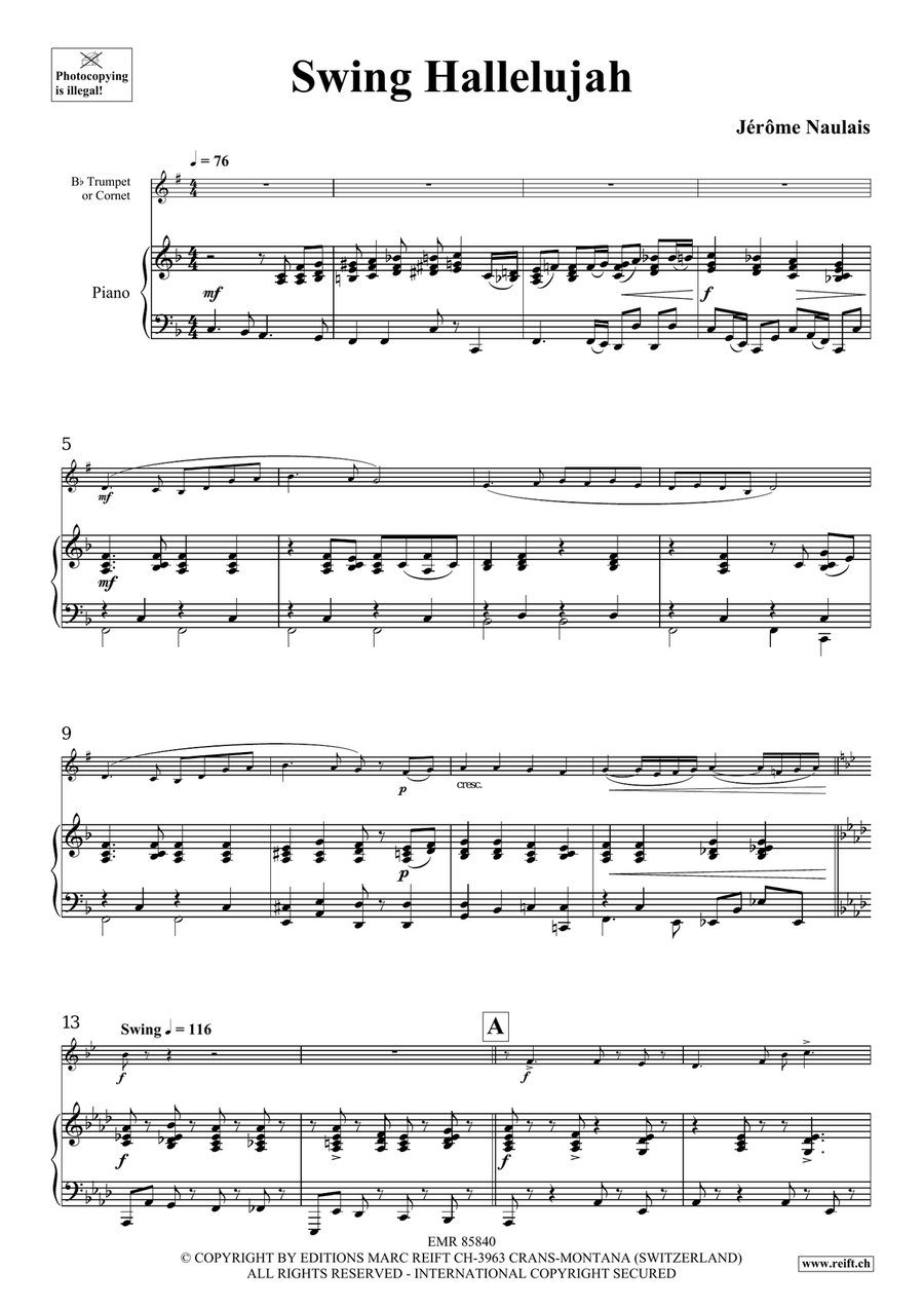 Swing Hallelujah Swing Hallelujah Cornet scores gallery preview page 5