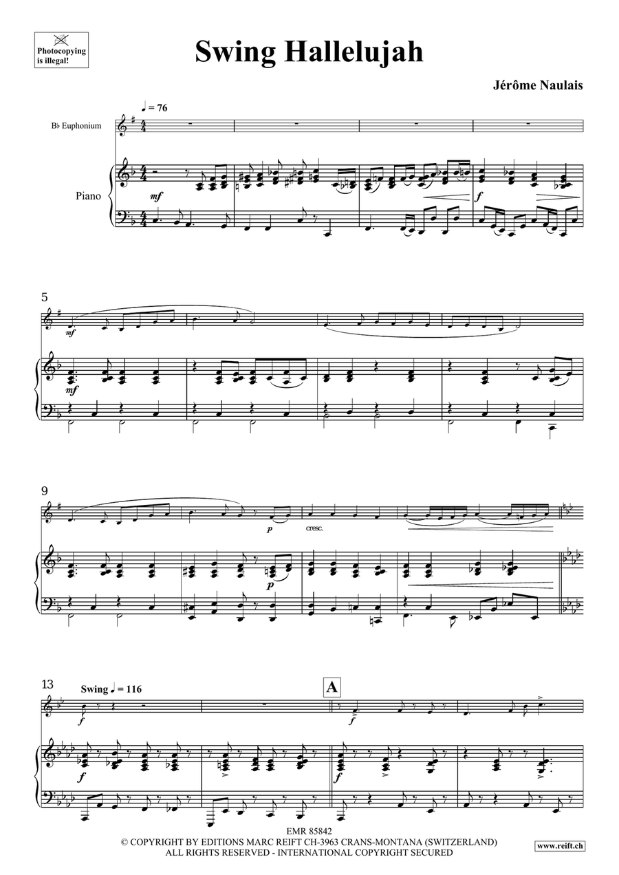 Swing Hallelujah Swing Hallelujah Euphonium scores gallery preview page 5