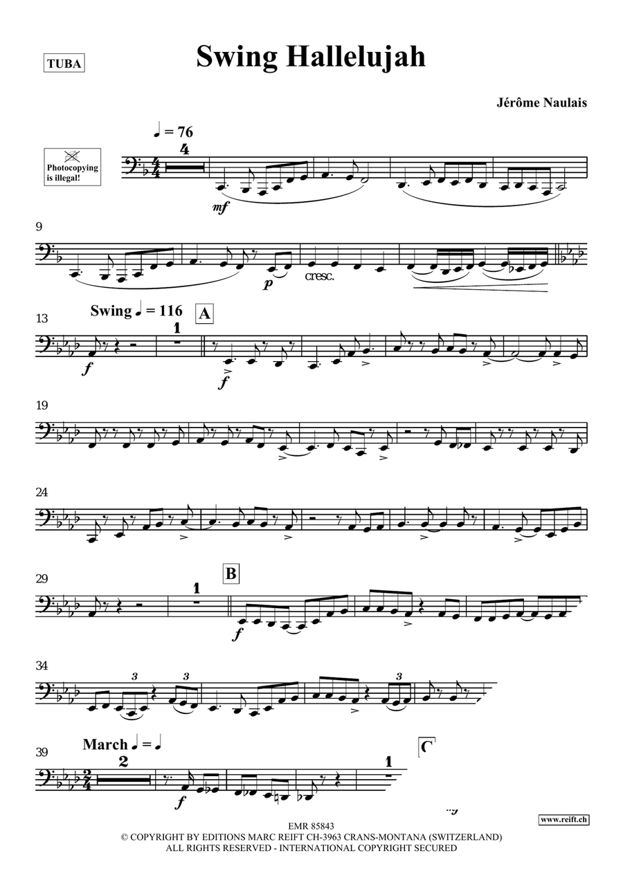 Swing Hallelujah Swing Hallelujah Tuba scores gallery preview page 4