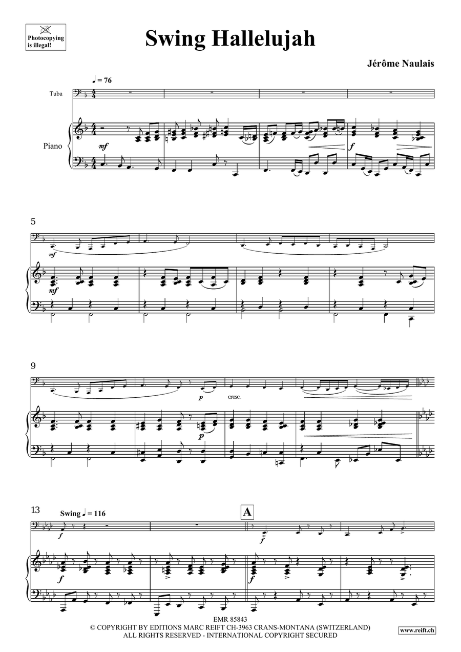 Swing Hallelujah Swing Hallelujah Tuba scores gallery preview page 5