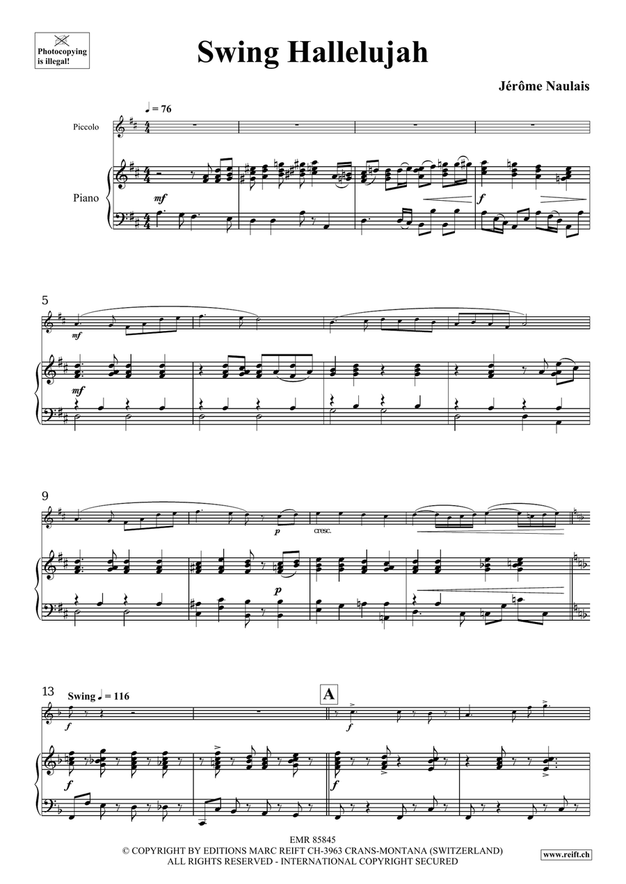 Swing Hallelujah Swing Hallelujah Piccolo scores gallery preview page 5