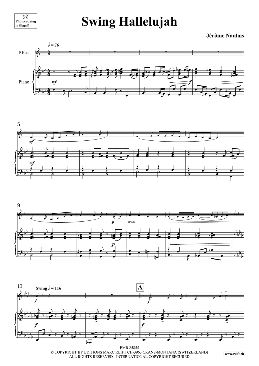 Swing Hallelujah Horn scores gallery preview page 5