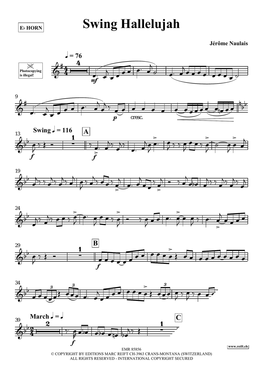 Swing Hallelujah Swing Hallelujah Horn scores gallery preview page 4