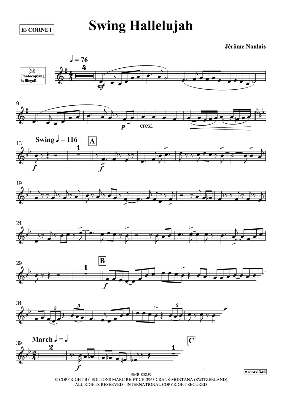 Swing Hallelujah Swing Hallelujah Cornet scores gallery preview page 4