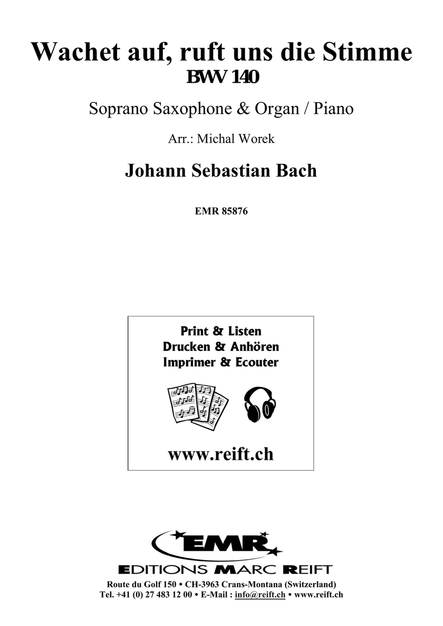 Wachet auf, ruft uns die Stimme Soprano Saxophone scores gallery preview page 2