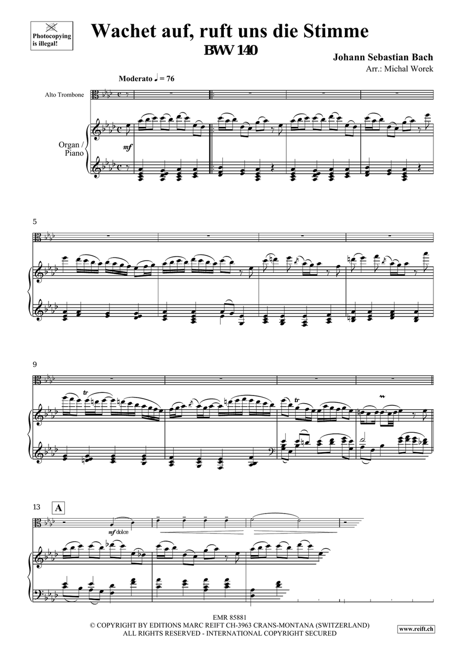 Wachet auf, ruft uns die Stimme Organ scores gallery preview page 3