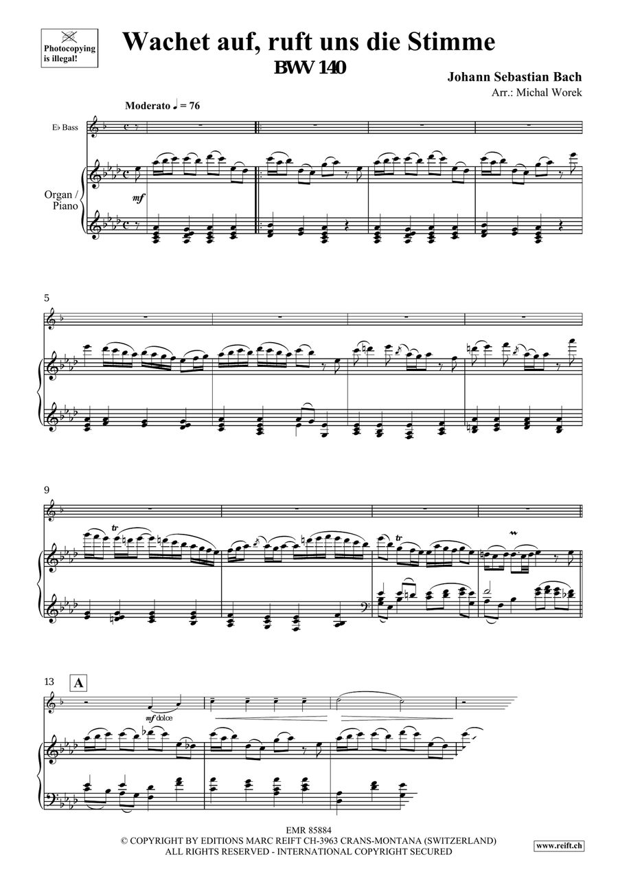 Wachet auf, ruft uns die Stimme Organ scores gallery preview page 3