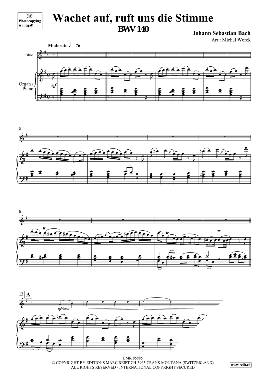 Wachet auf, ruft uns die Stimme Organ scores gallery preview page 3