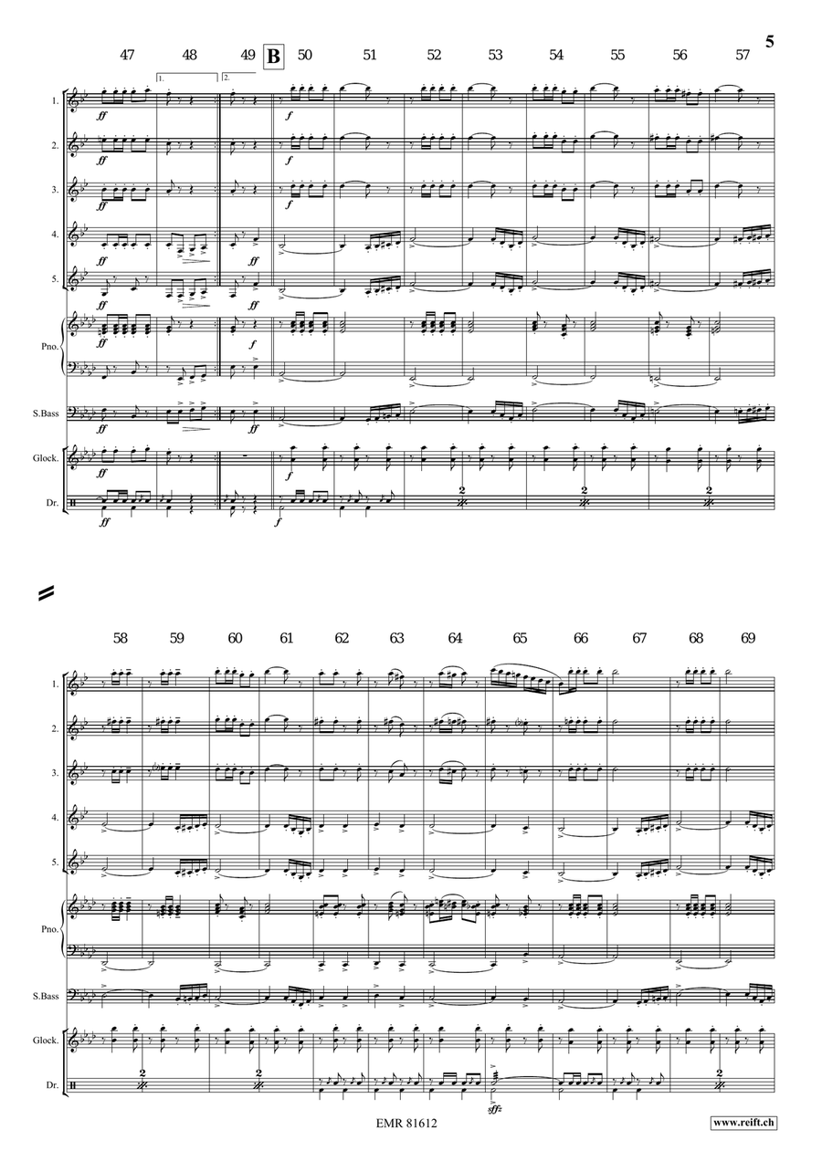 The Florentiner March The Florentiner March Clarinet Quintet scores gallery preview page 5