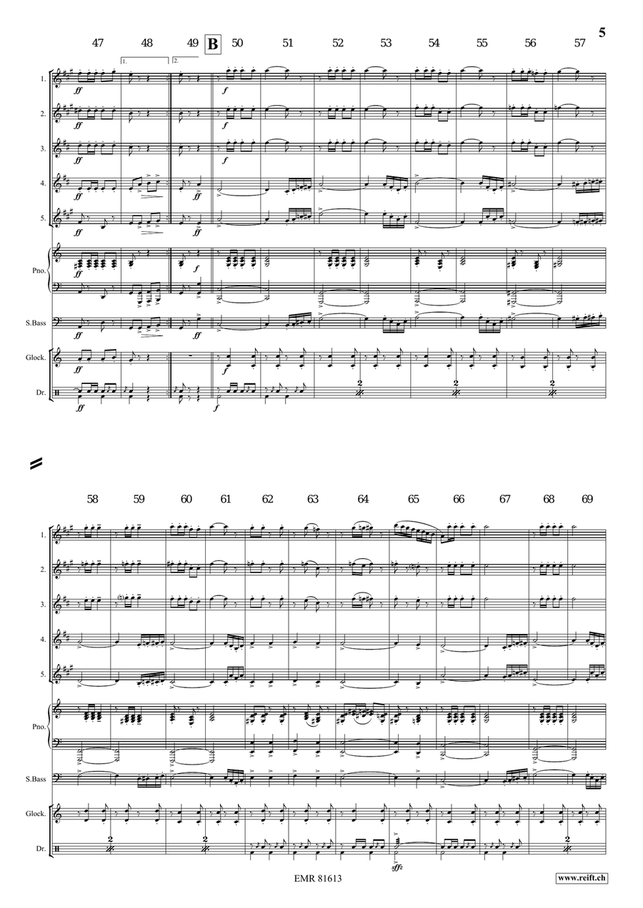 The Florentiner March The Florentiner March Saxophone Quintet scores gallery preview page 5
