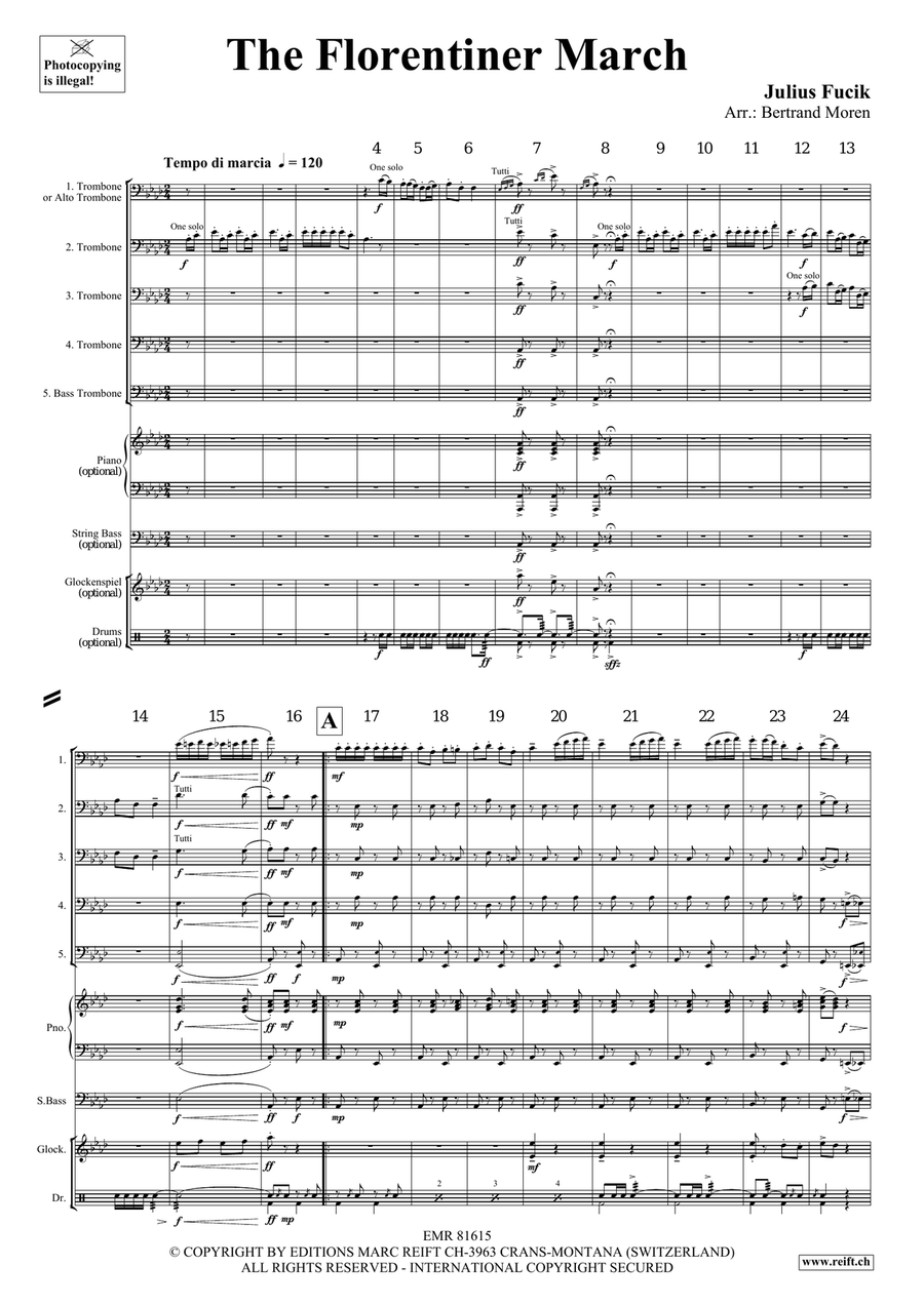 The Florentiner March The Florentiner March Trombone scores gallery preview page 3