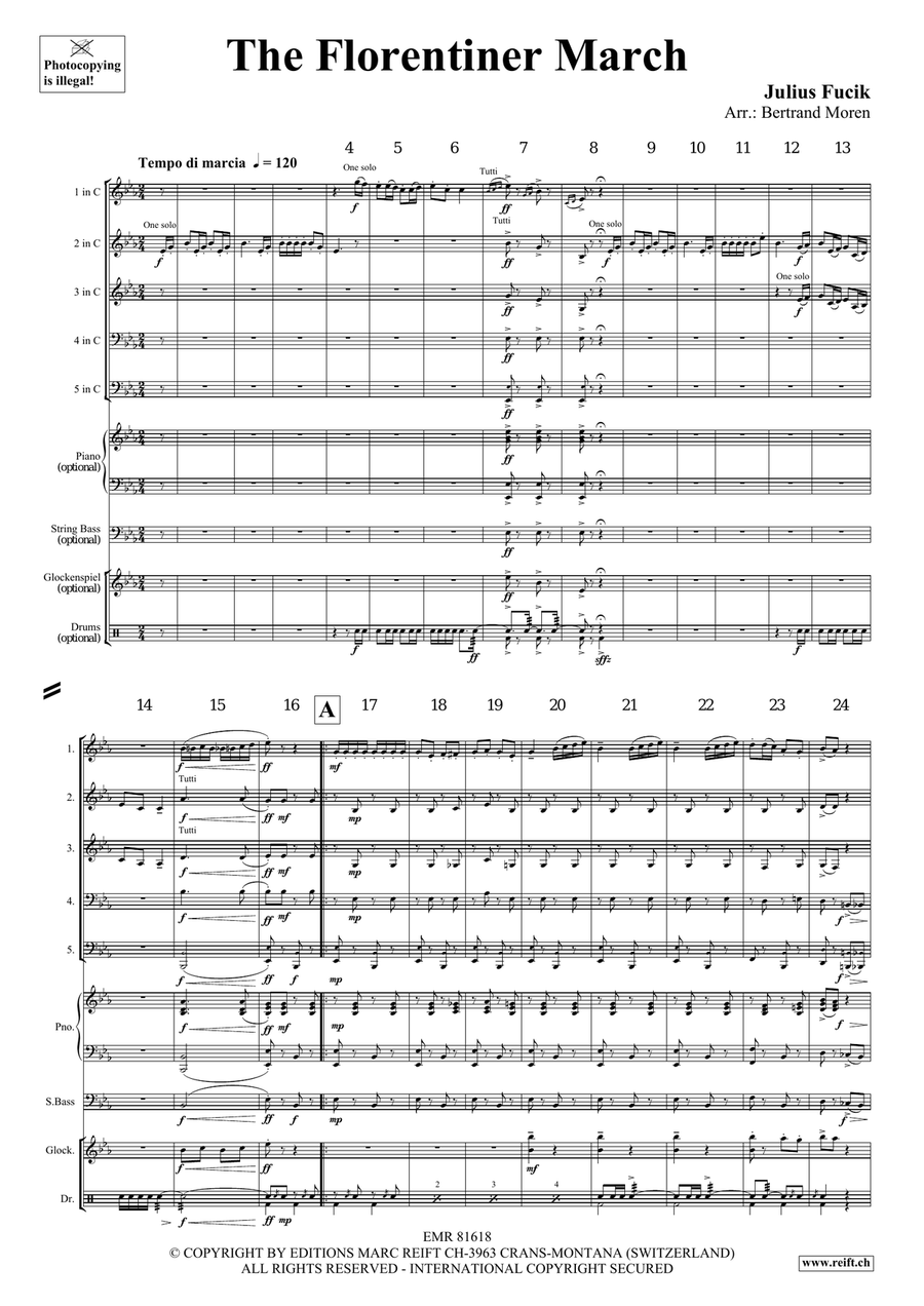 The Florentiner March The Florentiner March Woodwind Quintet scores gallery preview page 3