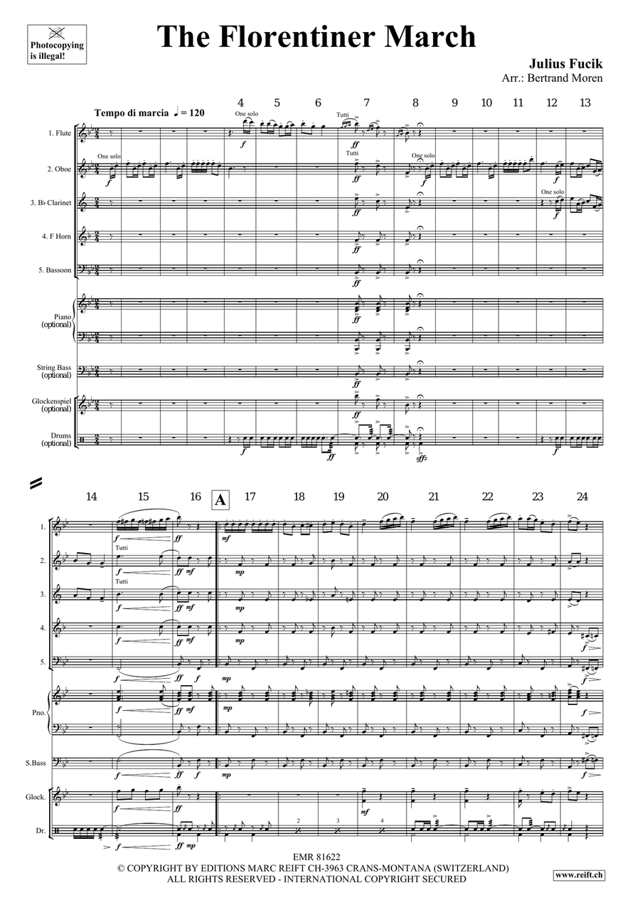 The Florentiner March The Florentiner March Woodwind Quintet scores gallery preview page 3