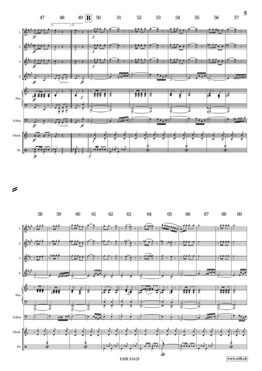 The Florentiner March The Florentiner March Saxophone Quartet scores gallery preview page 5