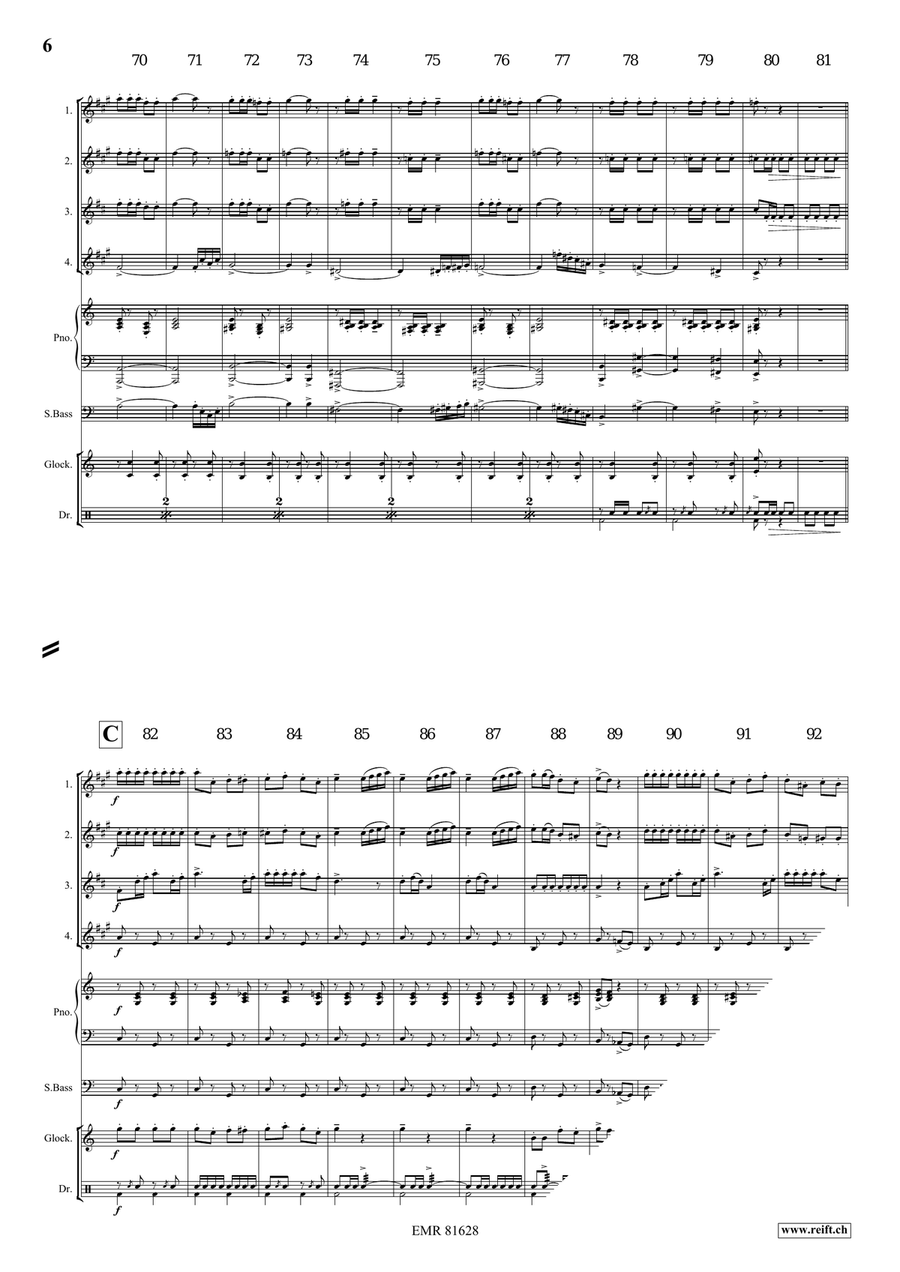 The Florentiner March The Florentiner March Saxophone Quartet scores gallery preview page 6