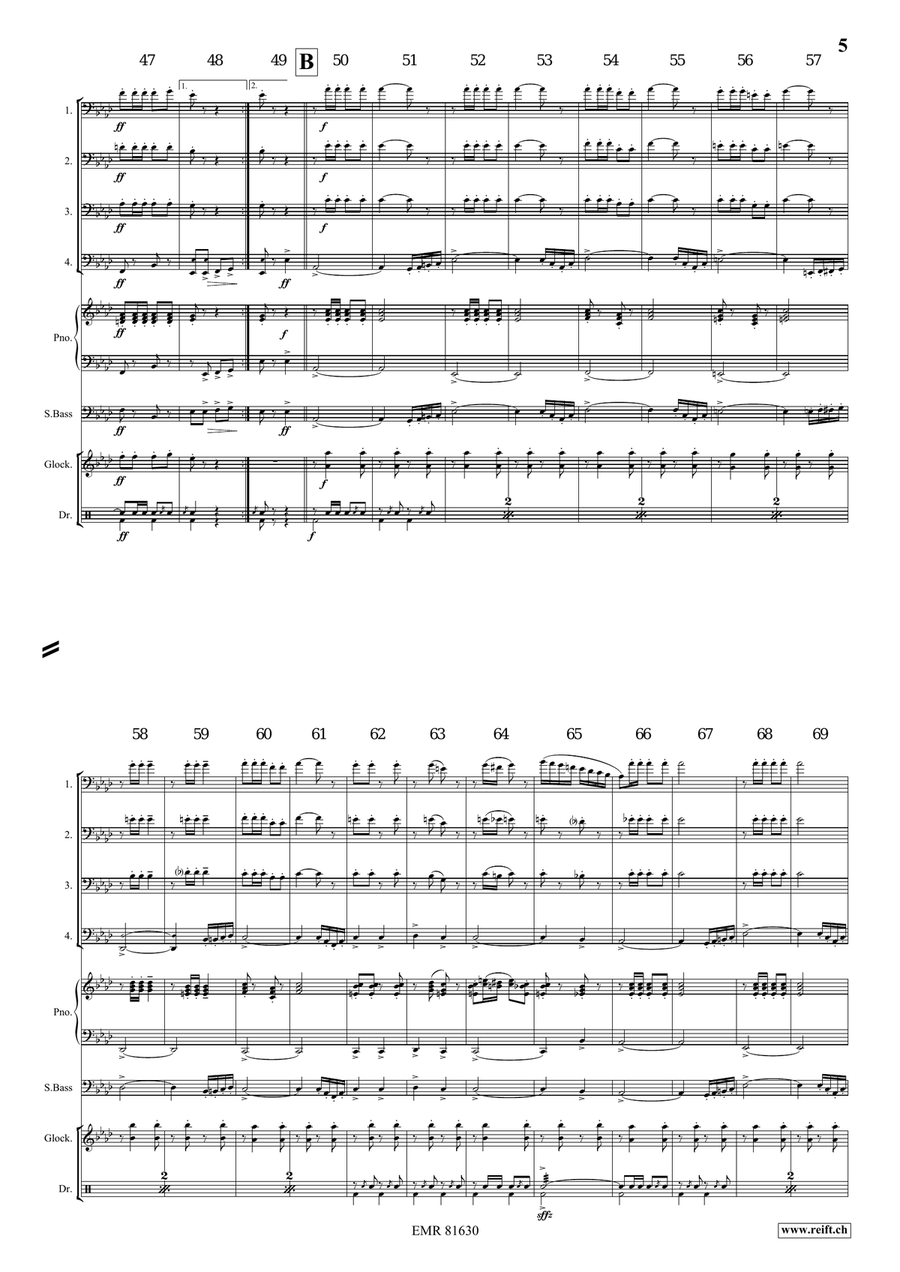 The Florentiner March The Florentiner March Trombone Quartet scores gallery preview page 5