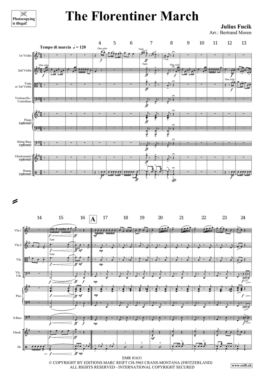 The Florentiner March The Florentiner March String Quartet scores gallery preview page 3