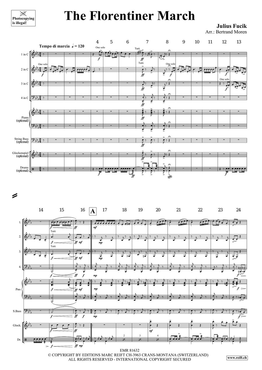 The Florentiner March The Florentiner March Brass Quartet scores gallery preview page 3