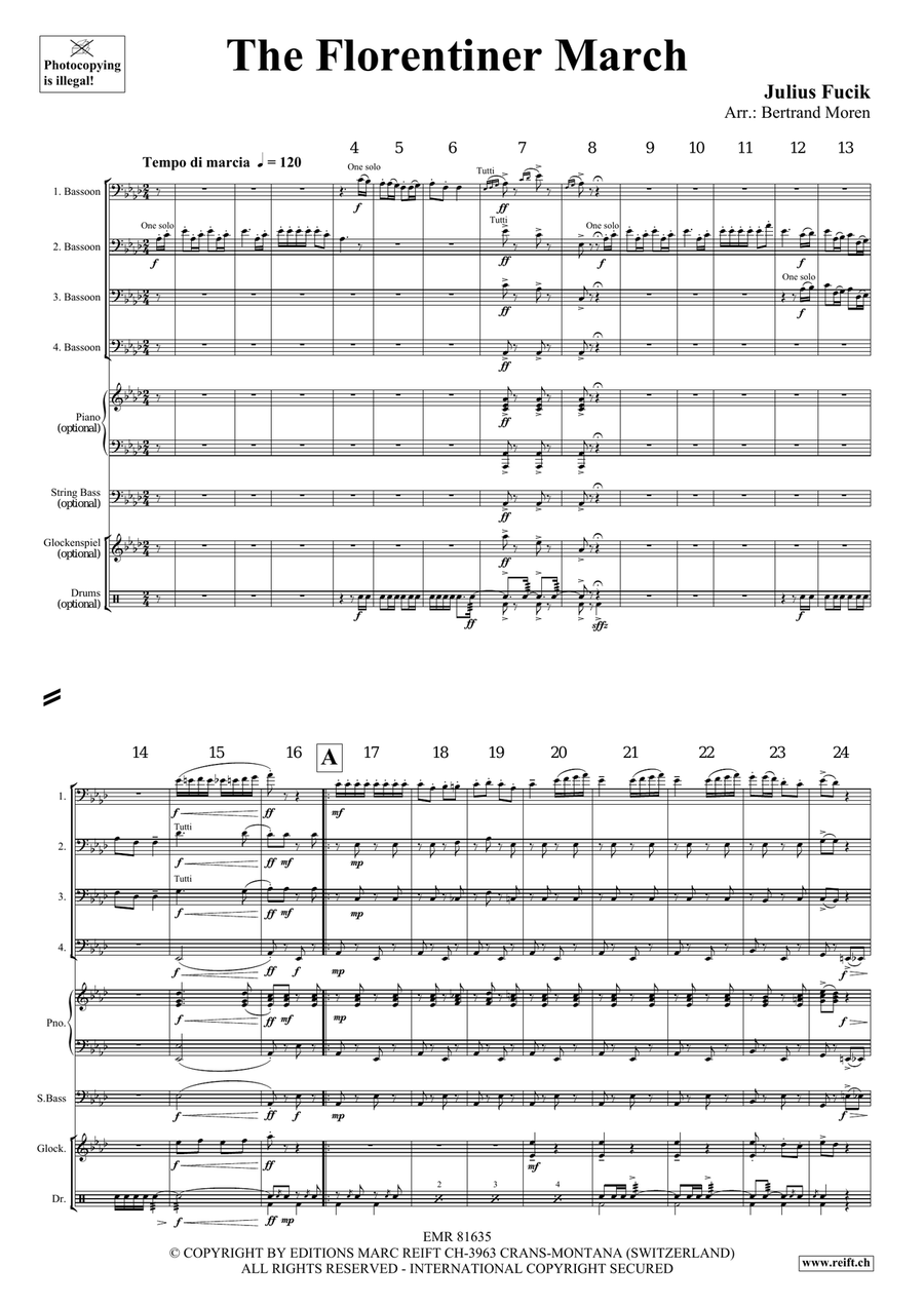 The Florentiner March The Florentiner March Bassoon Quartet scores gallery preview page 3