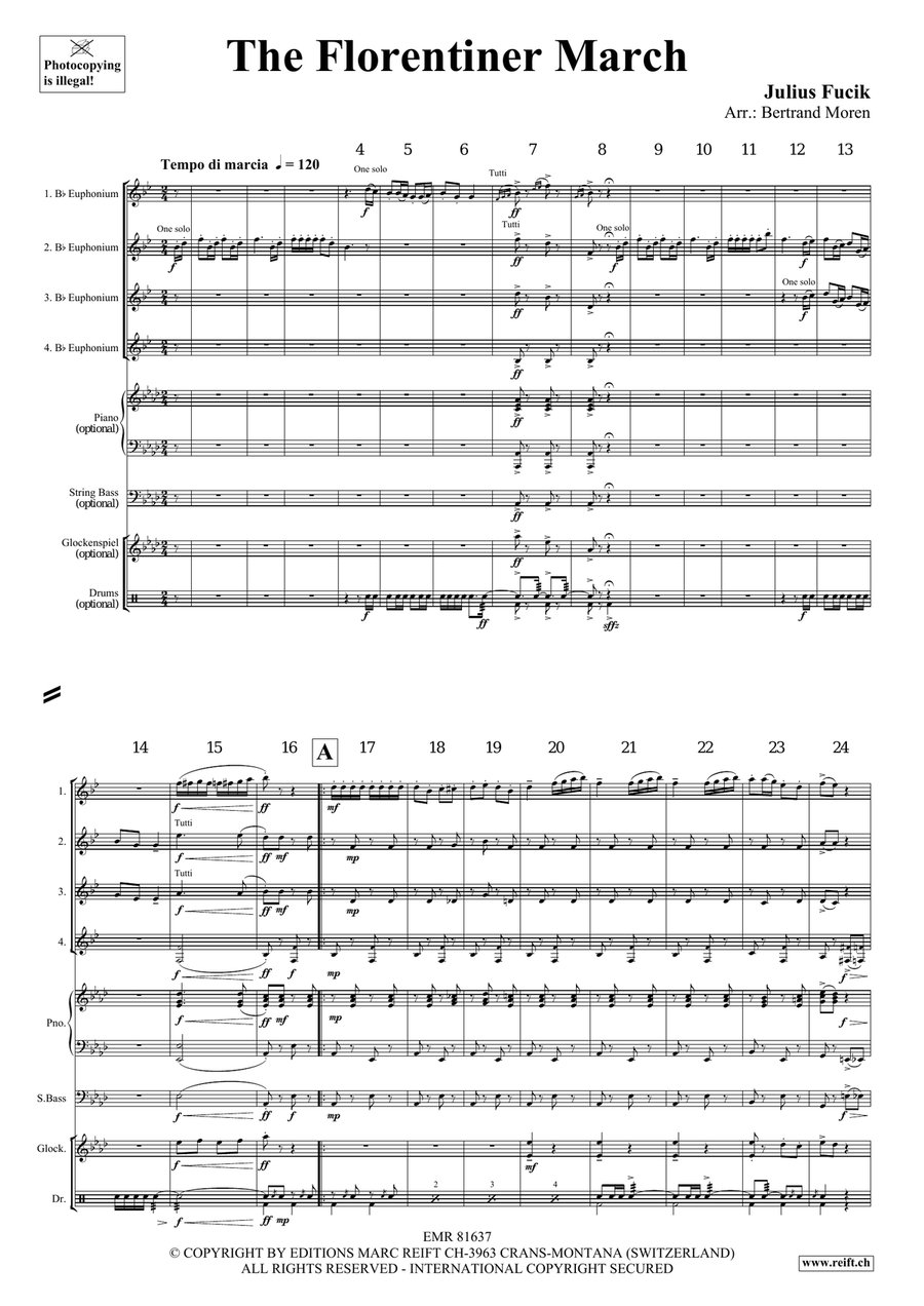 The Florentiner March The Florentiner March Euphonium Quartet scores gallery preview page 3