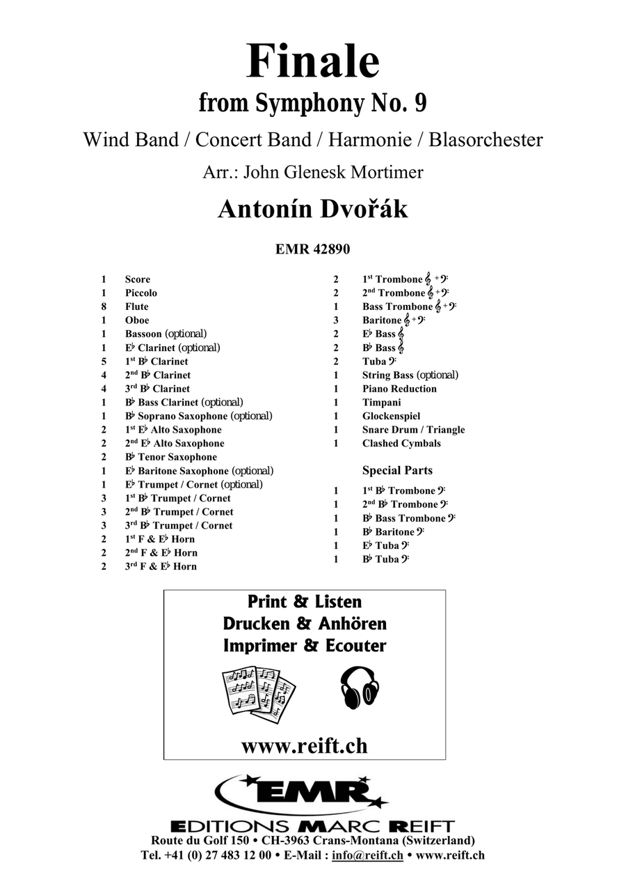Finale by Antonin Dvorak Concert Band - Sheet Music page 2