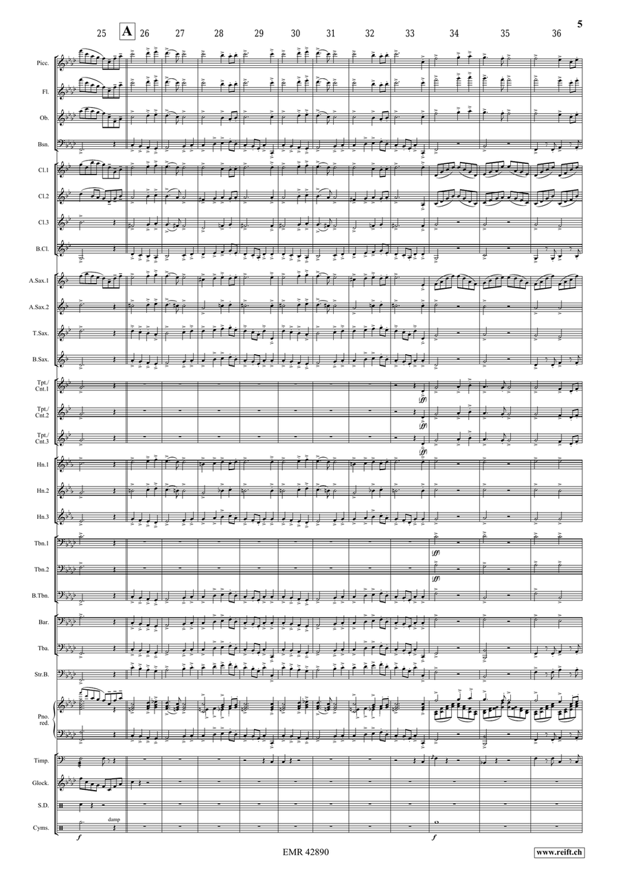 Finale by Antonin Dvorak Concert Band - Sheet Music page 5