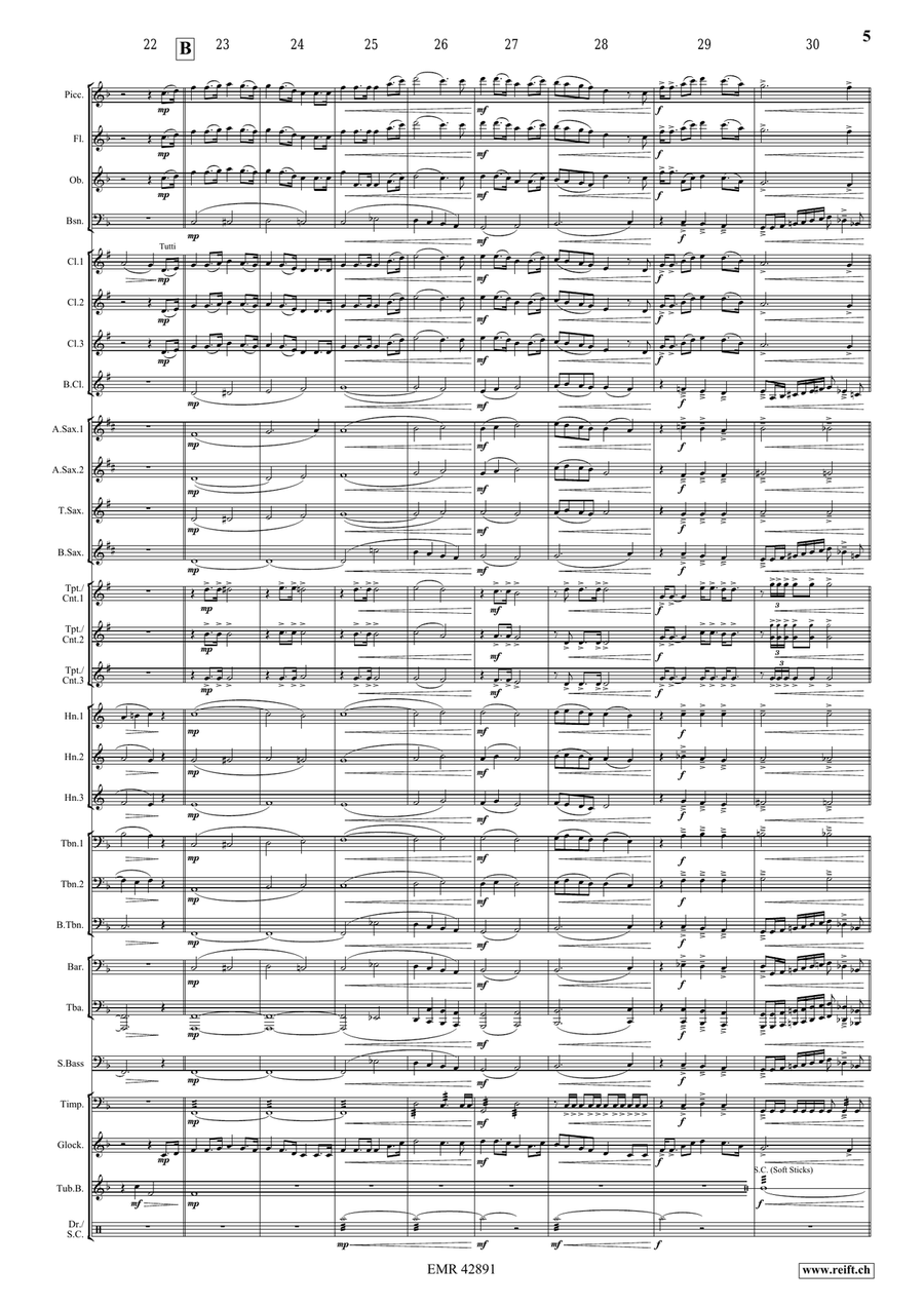 Loch Lomond by Bertrand Moren Concert Band - Sheet Music page 5
