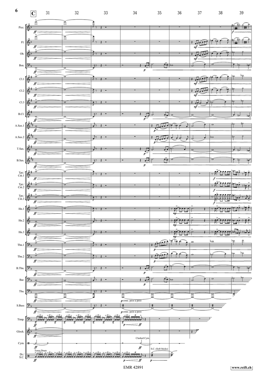 Loch Lomond by Bertrand Moren Concert Band - Sheet Music page 6