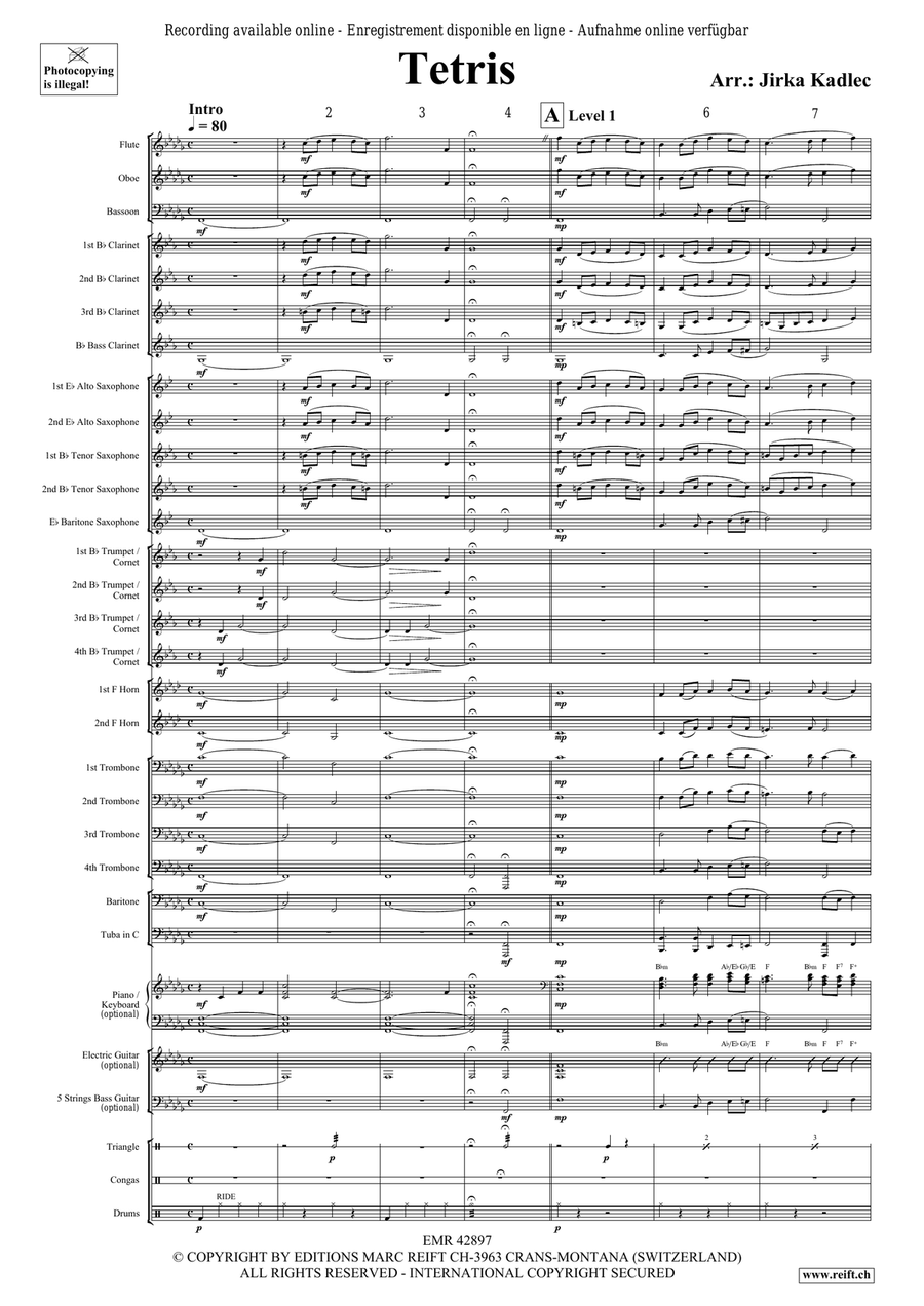 Tetris Tetris Concert Band scores gallery preview page 3