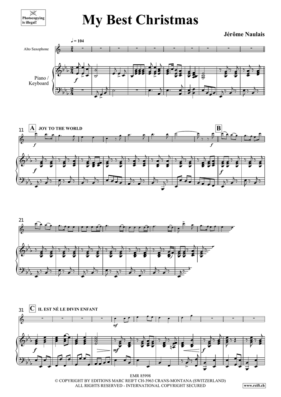My Best Christmas Alto Saxophone scores gallery preview page 5