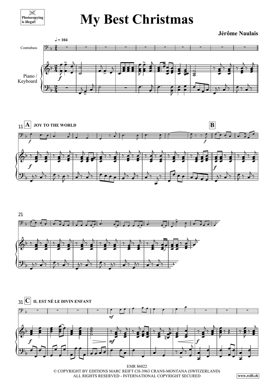 My Best Christmas My Best Christmas Double Bass scores gallery preview page 5