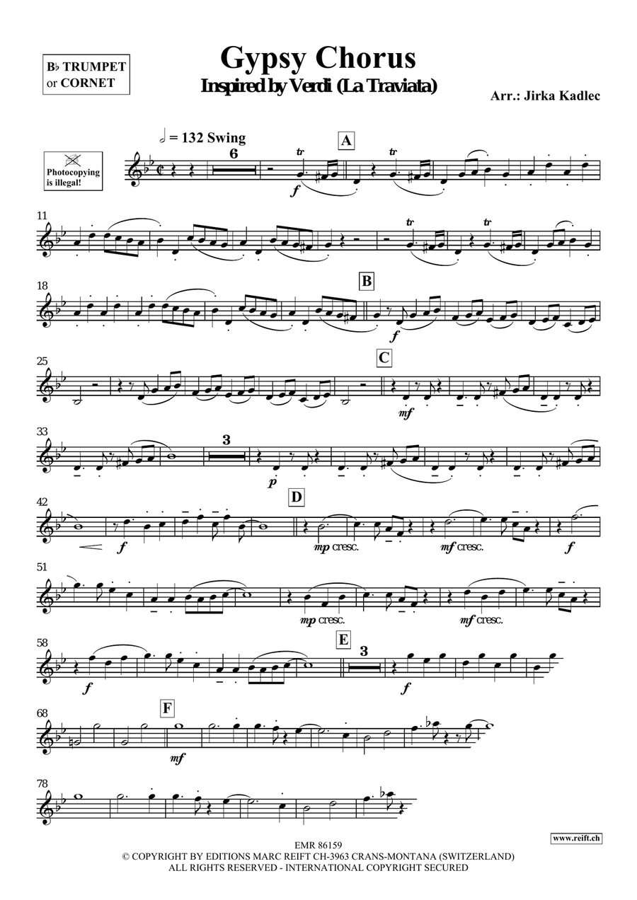 Gypsy Chorus Gypsy Chorus Cornet scores gallery preview page 3