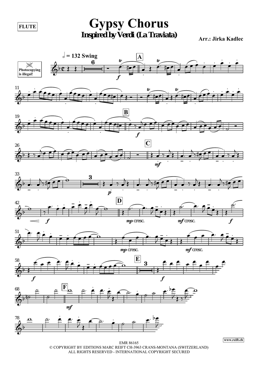 Gypsy Chorus Gypsy Chorus Flute Solo scores gallery preview page 3