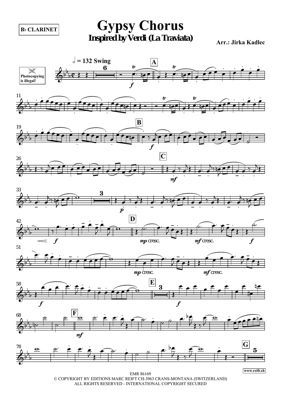 Gypsy Chorus Gypsy Chorus Clarinet Solo scores gallery preview page 3